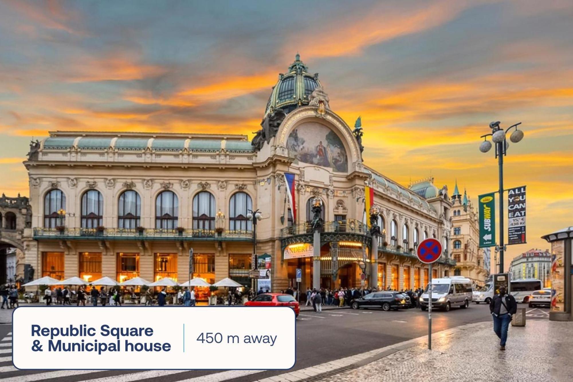 Turnkey I Republic Square Apartments Prag Dış mekan fotoğraf